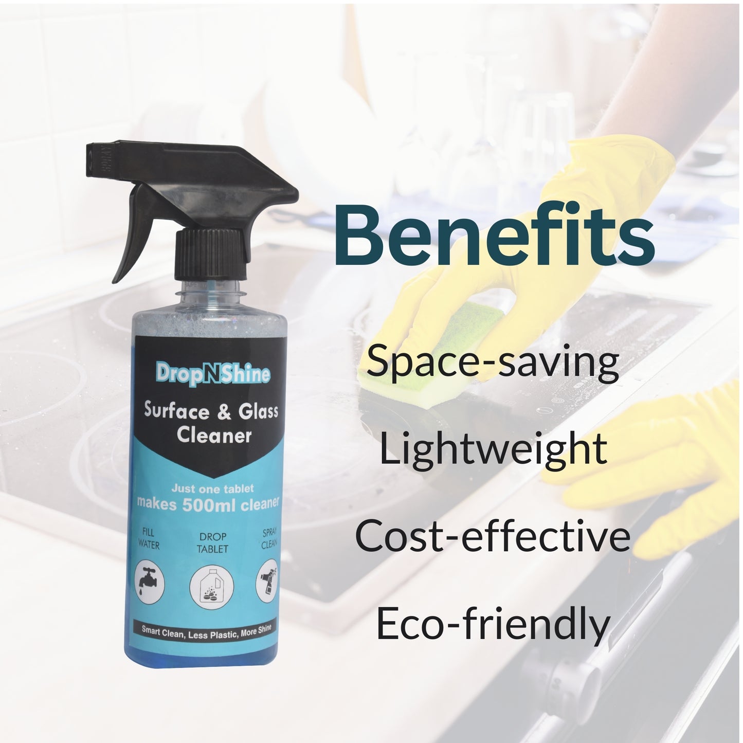 Glass & Surface Cleaner  Effervescent Tablets